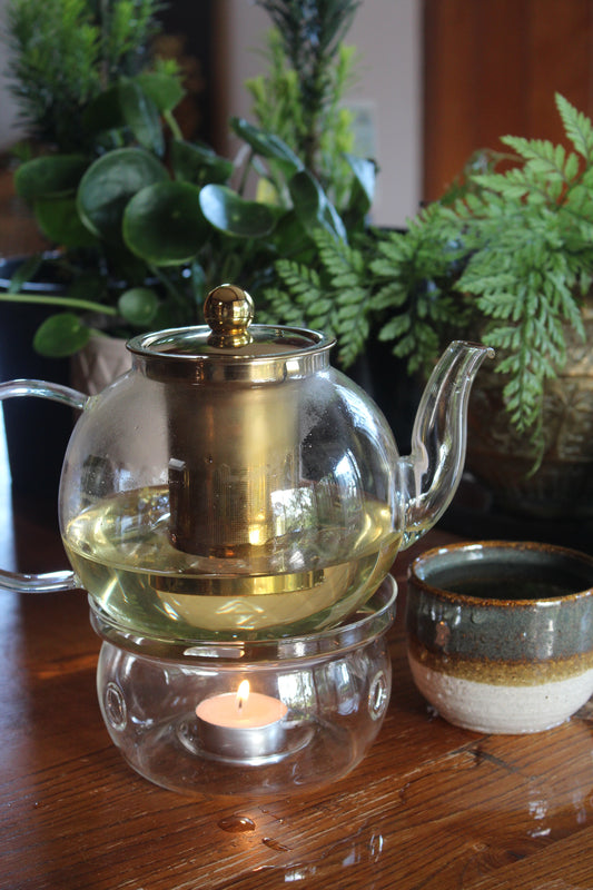 Glass Tea Pot + Tea Warmer