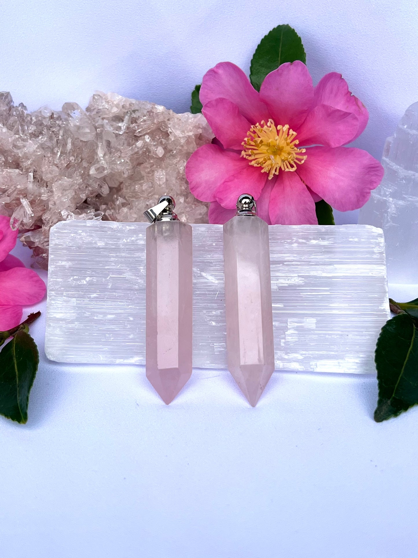 Rose Quartz Essential Oil Pendant