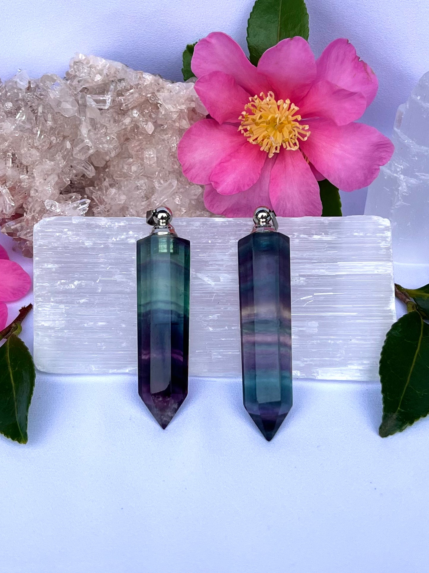 Rainbow Fluorite Essential Oil Pendant